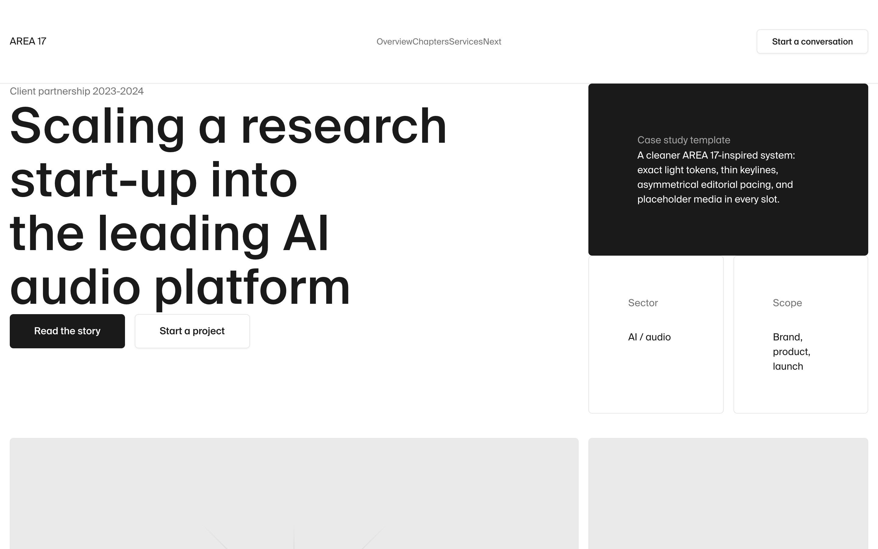 AREA 17 editorial case study preview