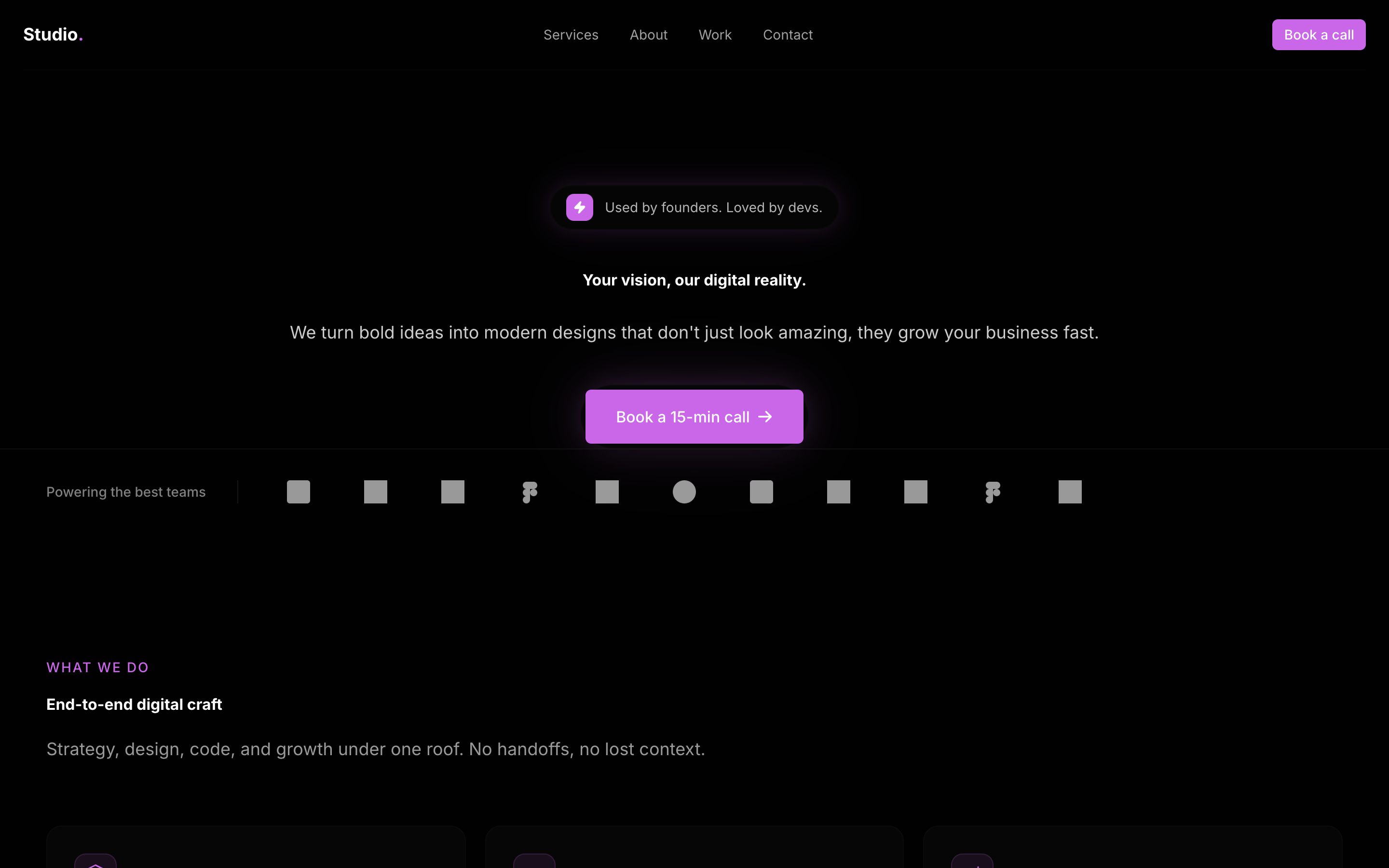 Voidbloom glassmorphism preview
